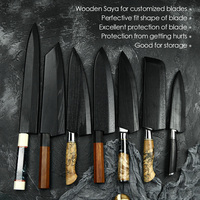 Cubierta de cuchillo de cocina con forma personalizada, protector de hoja, funda de cuchillo saya de madera