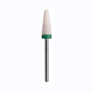 Fraise à ongles conique en céramique blanche de 6,0 mm, à grains, pour salon de beauté, manucure et dépose de gel - Product Image 1