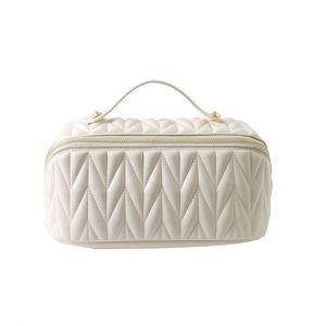 Hot Selling Large Capacity PU Makeup Cosmetic Bag for Women | Fashion <b>Travel</b> Organizer | Custom Pillow Design Cosmetic <b>Case</b> - Product Image 1