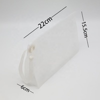 Sac en plastique de rangement transparent à fermeture éclair givré personnalisé pour articles de toilette cosmétiques vêtements maillots de bain shampooing lotion poche fabriqué en EVA