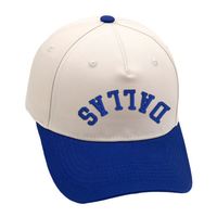 Casquette de baseball à 5 panneaux bicolore en coton avec logo brodé 3D personnalisé pour hommes – Style sport et course