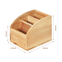Boîte de rangement pour télécommande, artisanat en bois, support pour télécommande, organisateur de bureau en bois de santal, porte-stylo