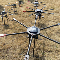 RJX Custom 4 Axis 8 Hélices Quadcopter Hexacopter Octacopter Fibra de carbono Multirotor Octocopter Drone Frame