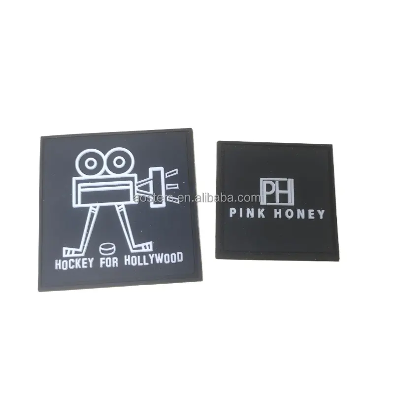 Embossed Silicone Patches Wholesale Custom Name 3d Logo Soft Pvc Rubber Labels For Garment