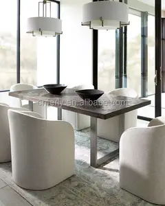 Klasik tasarım yemek odası mobilyası kapalı mutfak mobilyası masif ahşap masa kol yemek sandalyesi zarif yemek sandalyesi