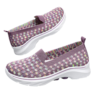 Nouvelles chaussures de marche pour femmes coréennes 2025, baskets décontractées légères et respirantes, été automne, semelle antidérapante, semelle coussinée, vente en gros - Product Image 1