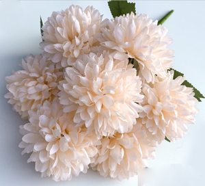 Vente en Gros Fleur Artificielle Pas Chère en Soie Chrysanthème à 7 Têtes <span class=keywords><strong>de</strong></span> <span class=keywords><strong>Printemps</strong></span> pour Décoration <span class=keywords><strong>de</strong></span> Mariage et Composition Florale - Product Image 2