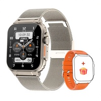 Reloj Inteligente IP68 Resistente al Agua, Monitor de Salud con Medición de Presión Arterial y Frecuencia Cardíaca 24H, Grabadora de Voz, Reproductor de Música, Batería de Larga Duración, Multifunción