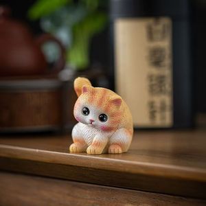 Brûleur d'encens en céramique en forme de chaton mignon, diffuseur d'aromathérapie, décoration créative pour la maison, décoration zen pour la cérémonie du thé - Product Image 1
