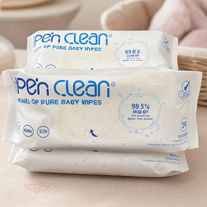 Lingettes pour bébé écologiques, biologiques et végétaliennes, 60 pièces, fabrication de bonne qualité, nettoyage à usage unique - Product Image 1