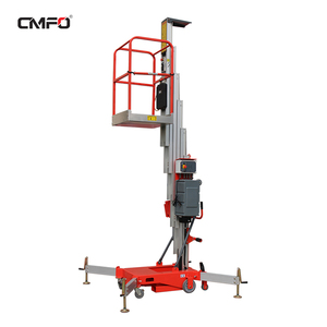 कार्य मंच 5 मीटर 8 मीटर 9 मीटर 12 मीटर एल्यूमीनियम ऊर्ध्वाधर दोहरी मास्ट टेलीस्कोपिक मैन लिफ्ट रखरखाव के लिए - Product Image 1