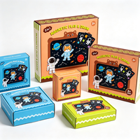 Boîte d'emballage en carton ondulé biodégradable écologique avec logo imprimé personnalisé, portable, pailletée, pour jouets, conception gratuite