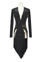 Robe latine Vennystyle 14+ - Tenue de compétition à franges hautement stylisée pour les examens