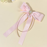 Barrette à cheveux en ruban, style doux et élégant, faite à la main, accessoire de mode féerique, ornement pour cheveux de filles, vente en gros