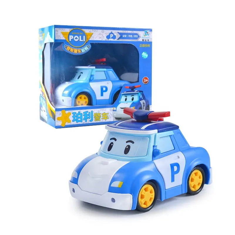 Poli Robocar Forward and Backward Cute Cartoon Children Inertia Vehicle Toy Kids Plastic Toys Friction Car
