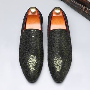 Chaussures Oxford Formelles en Cuir Foncé pour Hommes, en Cuir d'Alligator, à Bout Cap Toe, à Lacets, Faites à la Main, Mocassins pour Hommes - Product Image 4