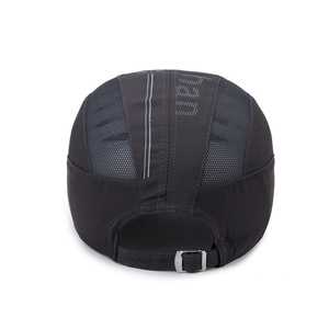 Baseball Cap Spliced Mesh Quick Dry Duckbill Sun Protection Unisex Outdoor Sports Hat Black - Product Image 4
