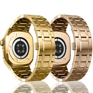 Cinturino per orologio in acciaio inossidabile 316L di lusso da 45mm cinturino per orologio Titan Ium per Apple Watch 8 7 6 5 4 3 2 1 SE Ultra