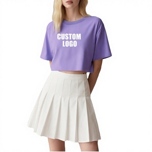 เสื้อครอปท็อปผู้หญิงคุณภาพสูง ขายส่งราคาถูก สำหรับฤดูร้อน สไตล์ลำลอง ผ้าถัก โพลีเอสเตอร์ผสมคอตตอน ระบายอากาศได้ดี ไม่เป็นขุย ทรงปกติ - Product Image 3