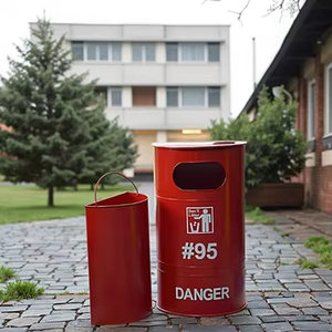 <span class=keywords><strong>Cubo</strong></span> de <span class=keywords><strong>Basura</strong></span> de Metal Estilo Industrial Retro, <span class=keywords><strong>Cubo</strong></span> de <span class=keywords><strong>Basura</strong></span> de Hierro para Exteriores, Contenedor de <span class=keywords><strong>Basura</strong></span> Industrial Grande para Bar - Product Image 6