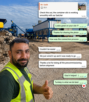 Silo Orizzontale Ultra Ribassato per Cemento 30T 60T, Silo Orizzontale a Basso Profilo per Progetti in Tunnel e Interni