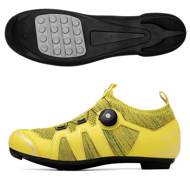 Jaune avec semelle en caoutchouc