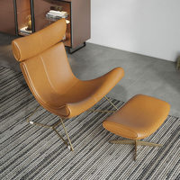 Orangefurn style nordique minimaliste surface colorée réplique en cuir véritable boconcept chaise imola