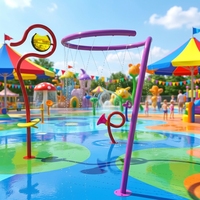 Canon à eau en acier inoxydable pour piscine, canon à eau de divertissement pour parc aquatique, équipement de jeu aquatique pour enfants à vendre