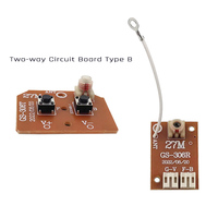 Placa de circuito de control remoto de dos canales, placa de control para coche de juguete, placa base PCB, componentes electrónicos DIY, 3-4,5 V, 3,5x3,3 cm