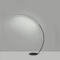Lampe sur pied LED moderne minimaliste en forme d'arc nordique Aolier, corps en aluminium blanc, lampe sur pied LED