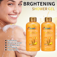 Gel douche naturel biologique en gros de 500 ml, curcuma, acide kojique, lavande, éclaircissant, exfoliant pour le corps