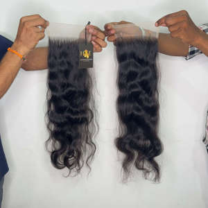 Fermeture frontale en dentelle transparente HD 5x5 6x6 avec faisceaux, fermeture en dentelle HD pré-plumée, frontale en dentelle oreille à oreille - Product Image 2