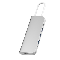 Hub 10 en 1 Type C vers adaptateur VGA, RJ45 Lan Ethernet, SD TF, PD USB3.0, prise jack audio vidéo 3,5 mm, hub USB c, accessoires informatiques
