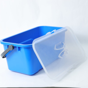 Seau bleu moderne <span class=keywords><strong>de</strong></span> 11 L avec couvercle, ensemble <span class=keywords><strong>de</strong></span> seaux <span class=keywords><strong>de</strong></span> nettoyage pour le nettoyage commercial et professionnel des fenêtres - Product Image 5