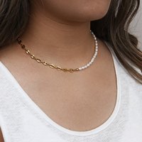 Collar de plata de ley 925 chapado en oro de 18k para mujer
