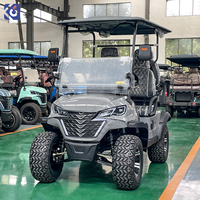 Voiturette de golf à essence CAMP 4 places, buggy de golf de luxe, voiturette de golf à essence économique pour les terrains de golf, les stations balnéaires et les hôtels