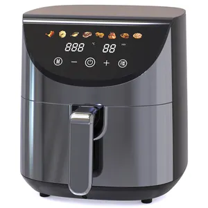 Anbo novo 5L/6L/8L inteligente air fritadeira fogão preço distribuidor por atacado air frier controle digital air fritadeira sem óleo