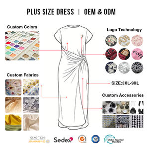 Servicio Personalizado de Confección de Vestidos para Mujer Tallas Grandes, Diseño Simple, Fabricación de <span class=keywords><strong>Ropa</strong></span> a Medida, <span class=keywords><strong>Estilo</strong></span> Minimalista, Fábrica de Confección - Product Image 1