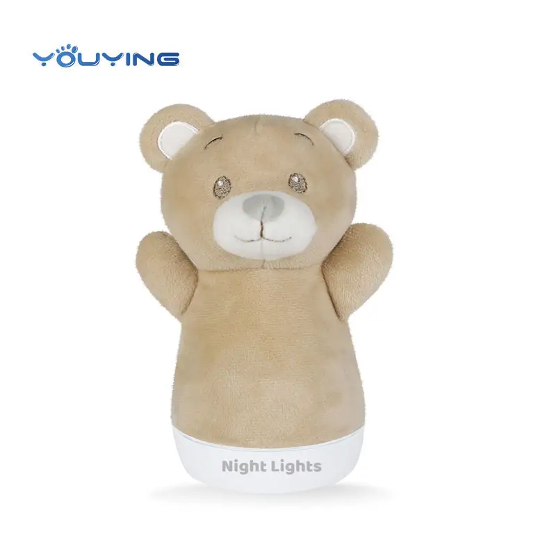 7 Color Night Light Animals Doll Bear Plush Baby Comforter For Baby