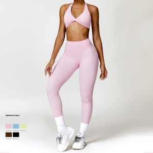 All'ingrosso pezzo di Yoga Set palestra vestiti da allenamento lunghi pantaloni da corsa donna Oem abbigliamento da palestra di alta qualità <span class=keywords><strong>tuta</strong></span> Yoga per ragazze - Product Image 2