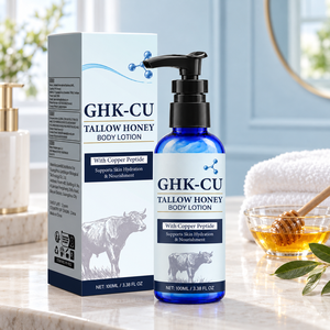 โลชั่นบำรุงผิวกาย OEM GHK-Cu Tallow Honey ผสมคอปเปอร์เปปไทด์ ช่วยเพิ่มความชุ่มชื้น กระชับผิว และปรับผิวให้กระจ่างใส สำหรับใช้ในบ้าน - Product Image 1