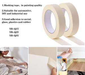 Màu vàng cam 1 2 inch 12 18mm 50mm * 50m thấp tack Crepe Giấy Họa sĩ mặt nạ băng cho sơn xây dựng - Product Image 3