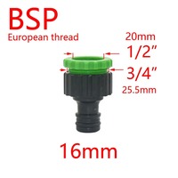 Connecteur de Robinet de Jardin Fileté 1/2" 3/4" en Plastique, Adaptateur Rapide pour Système d'Irrigation Micro-Goutte à Goutte, Accessoires de Serre