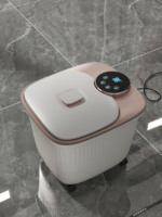 NINGDECRIUS Neues Design Elektrischer Shiatsu Beheizter Fußmassagegerät mit Zeitsteuerung PP&ABS Material Schwarze Farbe AC 220V 45W