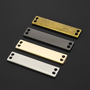 Placa de identificación metálica rectangular lisa y en blanco, etiqueta metálica con logotipo láser, etiqueta metálica personalizada para bolso, etiqueta metálica con logotipo para hiyab, abaya, bufanda, zapatos - Product Image 3