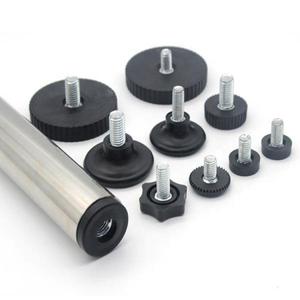 White Plastic <b>Adjustable</b> Furniture Glide and Leveling Feet Glides Large Base Glides Plastic Feet for Indoor Furniture - Product Image 4