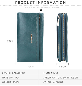 Nuovo Design Portafoglio Lungo da Donna con Multi-Scomparti, Porta Cellulare alla Moda, Porta Carte di Credito e Contanti - Product Image 3