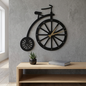 Horloge de bureau moderne en fer, mouvement mécanique, forme géométrique, couleur noire, sonnerie horaire, anniversaire - Product Image 1