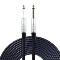 Connecteur audio mono TS plaqué or 6,35 mm avec coque métallique pour guitare électrique, basse, amplificateur, mixeur, utilisation en studio