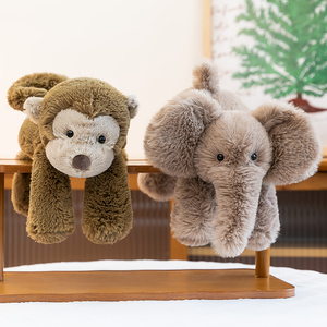 Groothandel Grote Oren Pluche Speelgoed Op Maat Olifant Konijn Aap Knuffels PP Katoen Gevuld Zacht Baby Speelgoed 31-50cm OEM Lage MOQ - Product Image 1